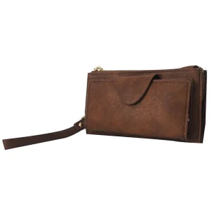 Vintage Leather Wristlet Wallet