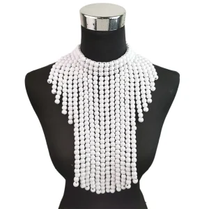 Multi-Strand Beaded Statement Necklace