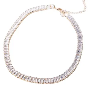 Punk Row Geometric Crystal Necklace