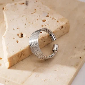 Classic Solid Color Open Ring Minimalist Style